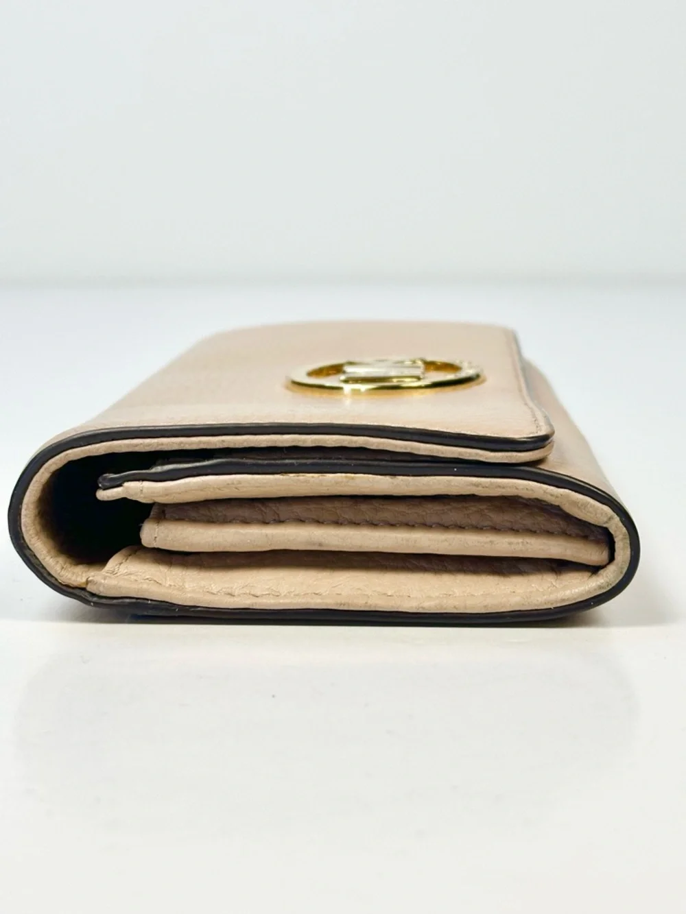 Michael Kors Fulton Carryall Wallet Tan Pebbled Leather